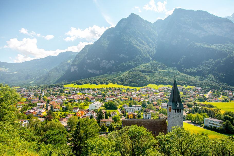 Vista panorâmica de Liechtenstein
