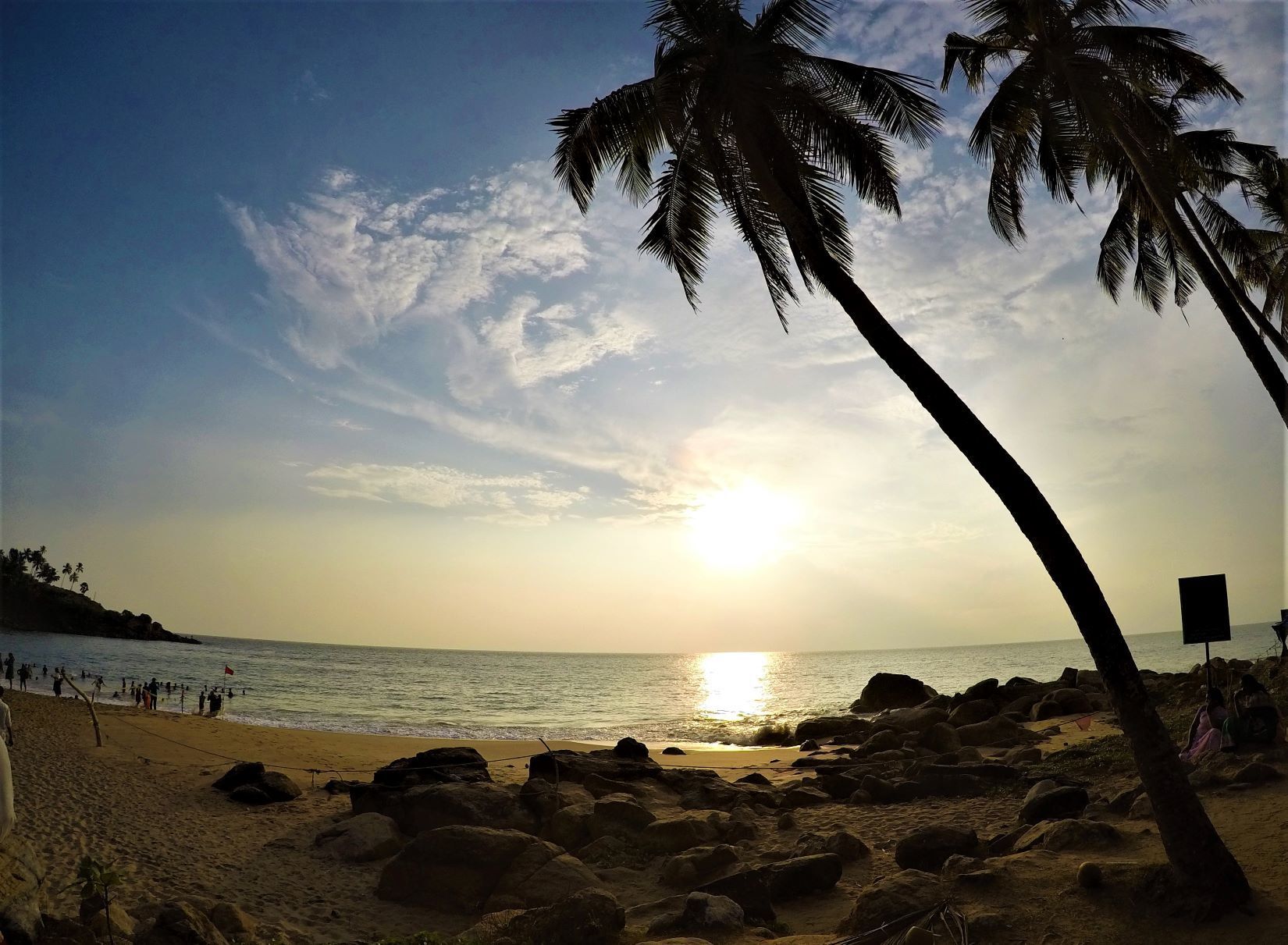Pôr do Sol em uma das praias de Kerala