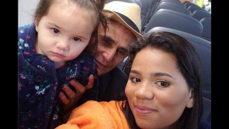 Stefhany Absoluta com o ex-marido, Roberto Cardoso, e a filha do ex-casal