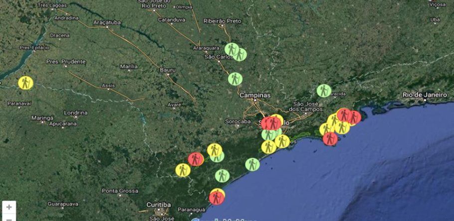 O aplicativo conta com informações sobre 50 trilhas em todo o Estado de São Paulo