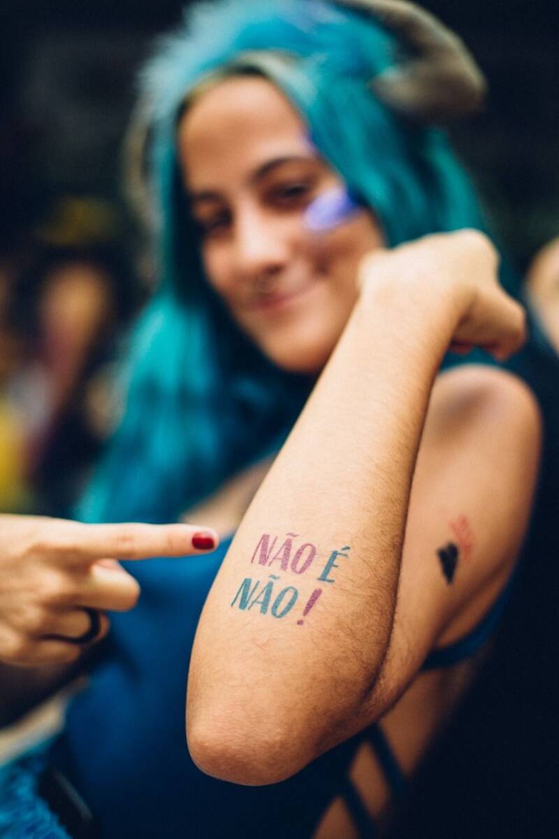 Tatuagem Não é Não! no Carnaval