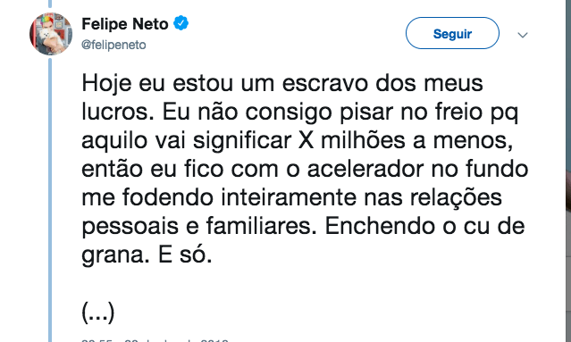 Felipe Neto comemora 500 mil seguidores na rede social Koo: Atolado de  felicidade, GQ