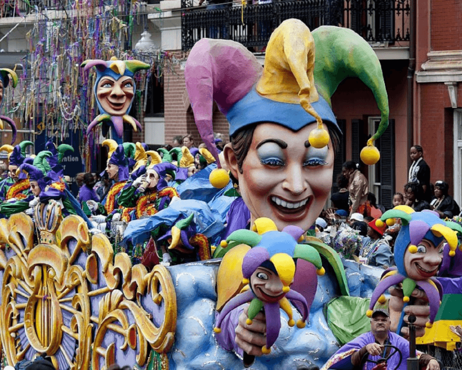 O carnaval de Nova Orleans mistura jazz, fantasias e bailes de máscaras
