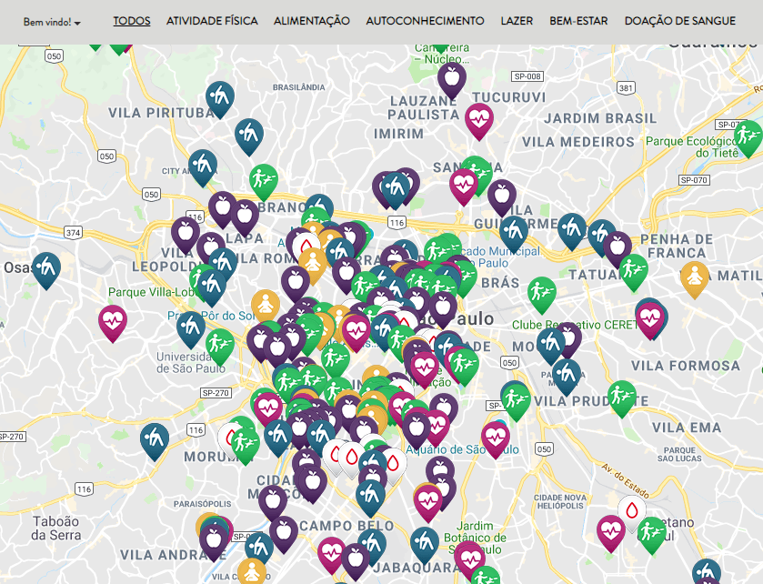 Ferramenta colaborativa permite que usuários indiquem seus lugares favoritos em São Paulo.