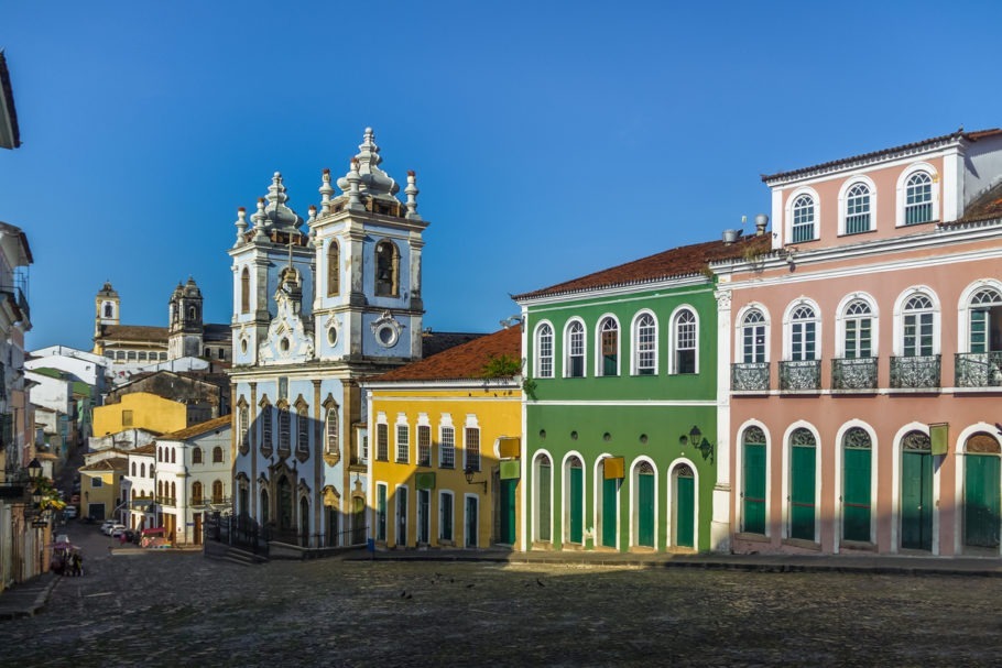 Casario colorido do Pelourinho, no Centro Histórico de Salvador