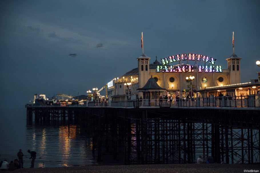 Vista do Brighton Palace Pier, em Brighton, East Sussex