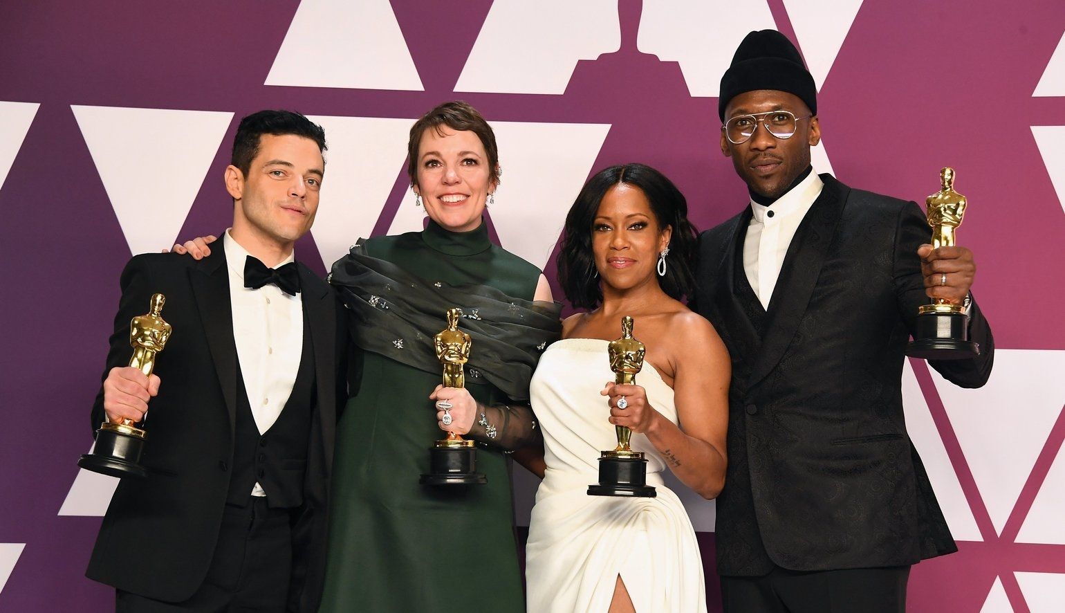 Rami Malek. Olivia Colman, Regina King e Mahershala Ali