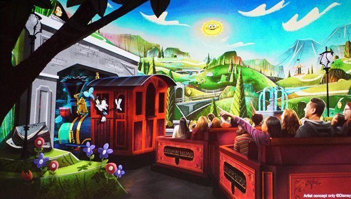 A Mickey & Minnie’s Runaway Railway será a primeira atração dedicada ao casal mais famoso da Disney