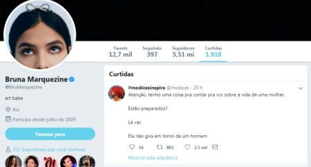 Bruna Marquezine curte post feminista e alfineta polêmica sobre o beijo entre Neymar e Anitta