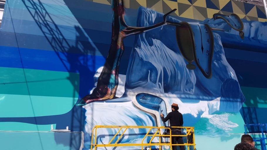 Primeiro mural de Kobra em Mônaco tem foco no aquecimento global