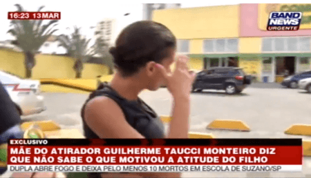 Mãe de Guilherme fala à TV Bandeirantes