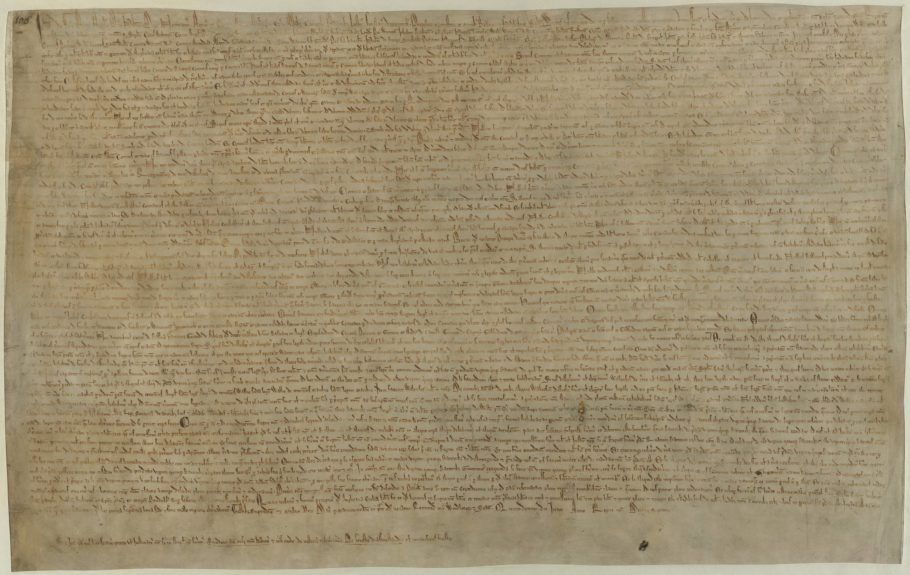 Página na Magna Carta britânica