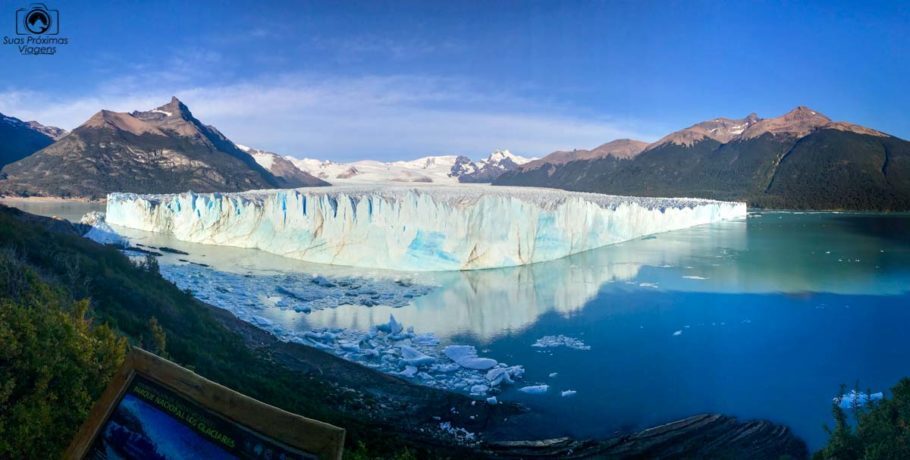 vista do Glaciar Perito Moreno, em El Calafate