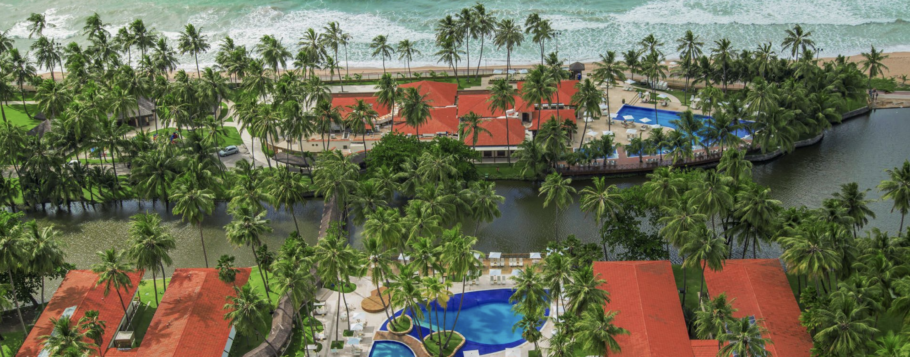 Vista aérea do Jatiúca, hotel e resort pé na areia em Maceió