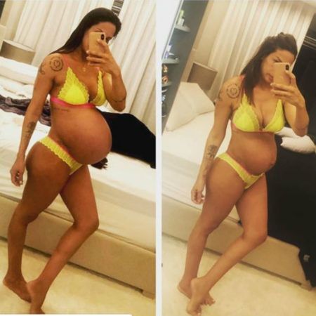 Lizi Benites mostrou o antes e depois de seu corpo 5 dias após dar à luz seu segundo filho