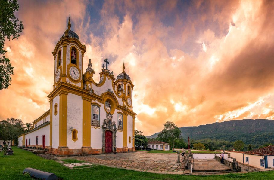 Vista da igreja de Santo Antônio, considerada um dos mais importantes exemplares da arquitetura barroca de Minas Gerais.