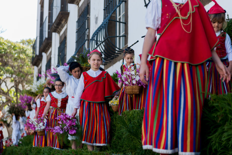 O Cortejo Infantil é uma das atrações da Festa da Flor da Ilha da Madeira