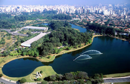 Vista do Parque do Ibirapuera, um dos cartões-postais de São Paulo