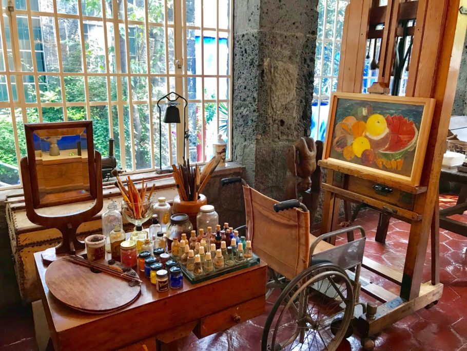 O estúdio de arte de Frida