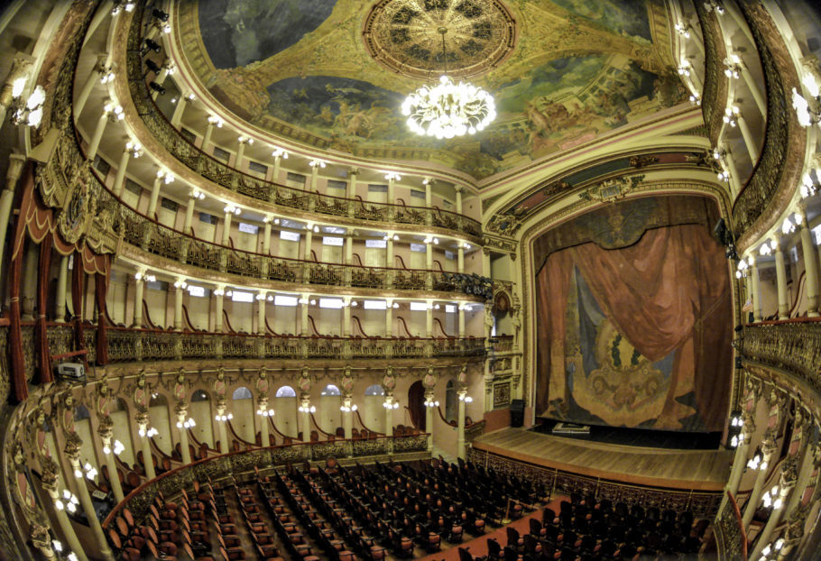 Interior do Teatro Amazonas, em Manaus, que vai receber a ópera “Tosca”, de Puccini