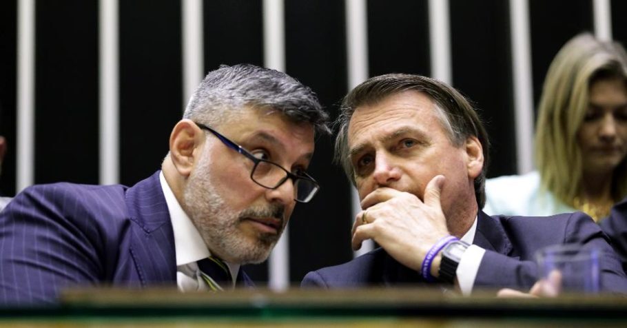 Alexandre Frota e Jair Bolsonaro no plenário da Câmara