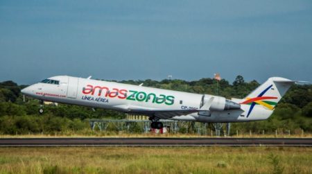 O trecho será operado pela companhia boliviana Amaszonas Línea Aérea