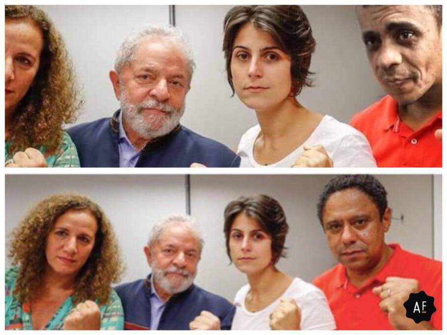 Imagem Fake para mostrar ligação de Lula com Adélio