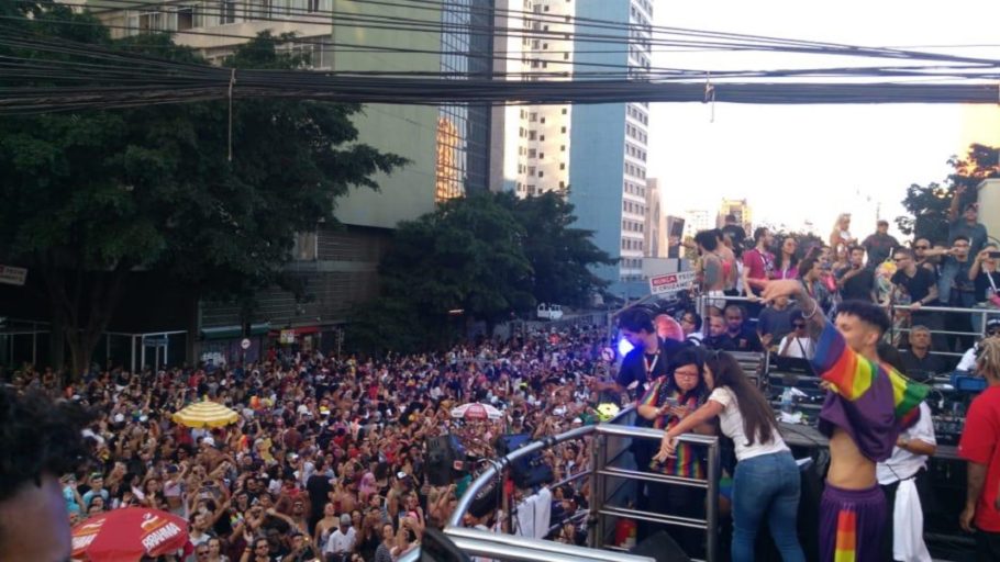 Público compareceu em peso à 23ª Parada do Orgulho LGBT de São Paulo