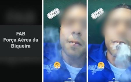 Militar da FAB grava vídeo fumando e chama de ‘Força Aérea da Biqueira’