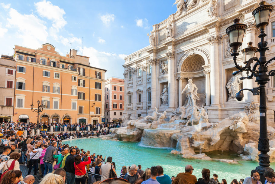 Fontana di Trevi é uma das atrações mais visitadas de Roma