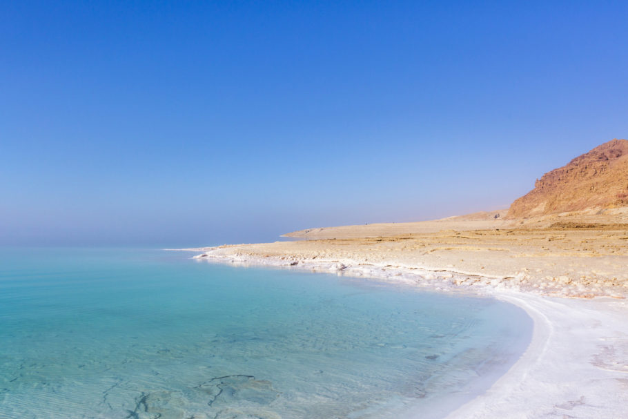 Vista do Mar Morto na Jordânia