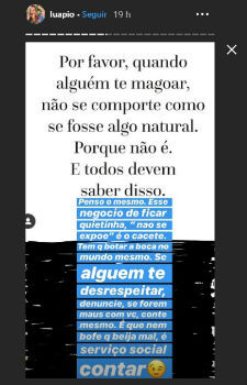 Luana Piovani fez desabafo e disse que era um serviço social