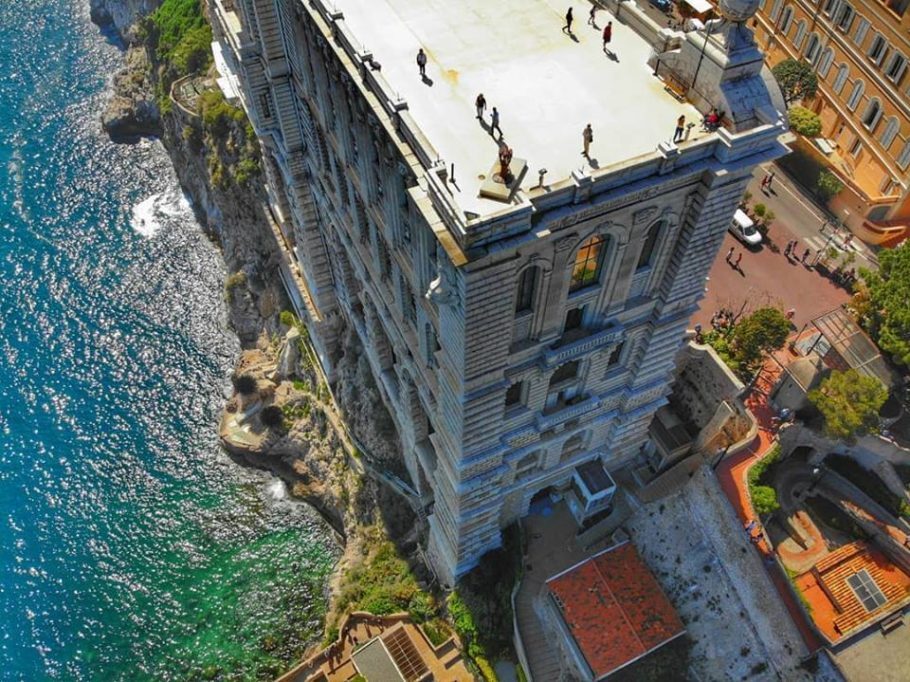  Vista do belíssimo prédio que abriga o Museu Oceanográfico de Mônaco