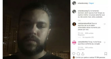 Orlando Costa, ex-noivo de Alinne Araújo, disse que está devastado