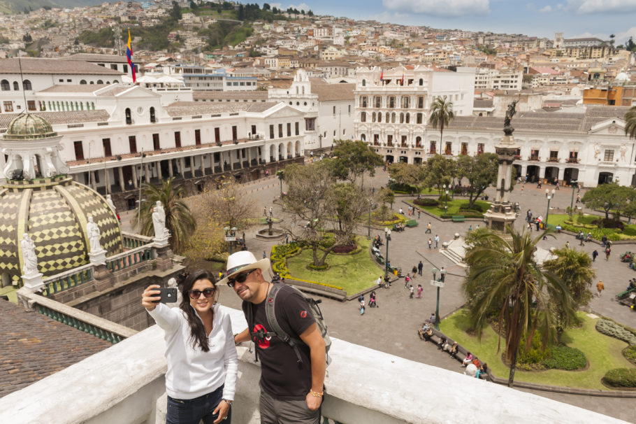 Vista da cidade de Quito, no Equador, considerada destino líder da América do Sul