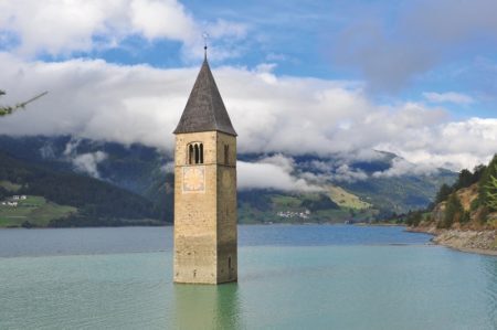 Torre da igreja em Reschensee
