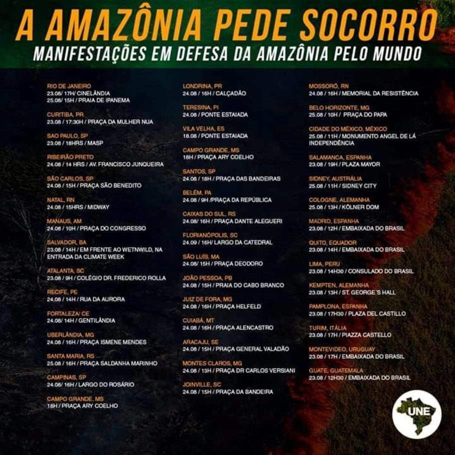 protestos amazônia