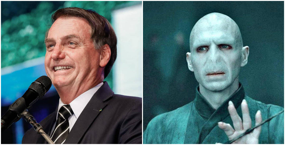 Você-sabe-quem voltou': Bolsonaro chega ao Brasil em aeronave Harry Potter  e é comparado, em memes, a Voldemort