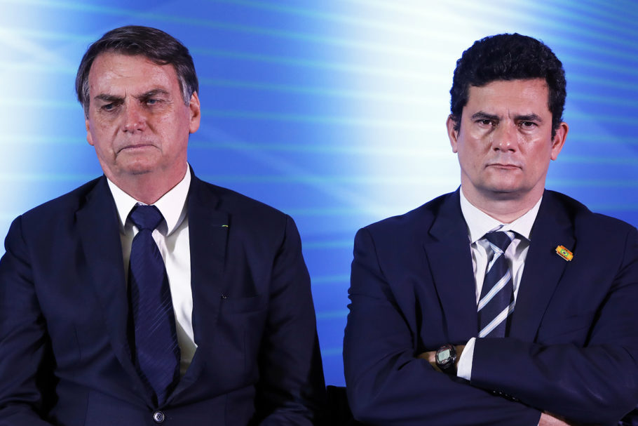 A relação entre o presidente Jair Bolsonaro e o ministro Sergio Moro (Justiça) está abalada