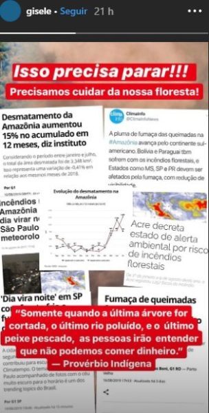 Famosos falam sobre a Amazônia