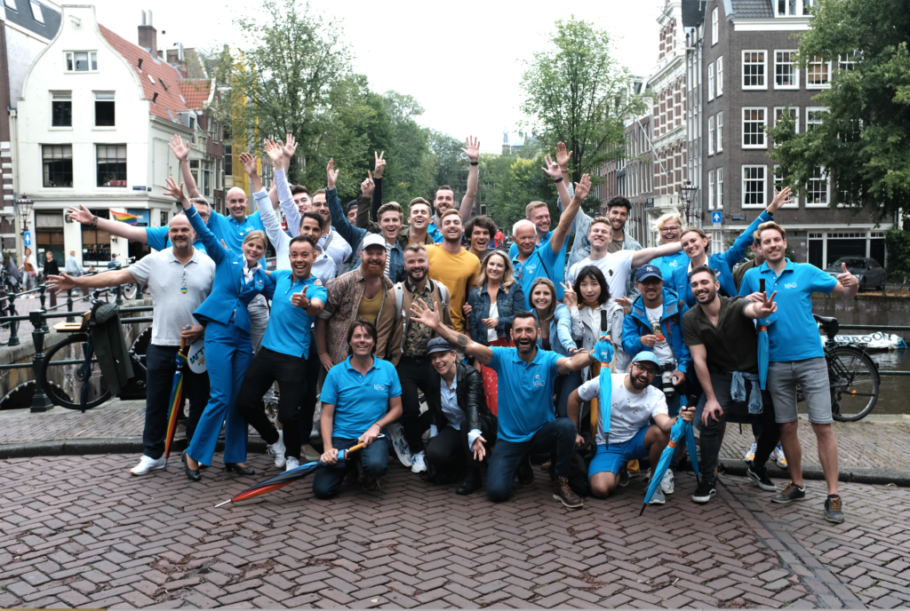  Grupo de influenciadores digitais que viajou à convite da KLM para conhecer a história da comunidade LGBTI em Amsterdã