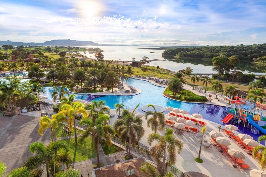 Vista panorâmico das piscinas do Malai Manso