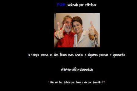 Hacker invade site do PSDB e publica foto de Dilma e Lula