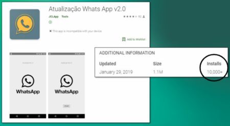 App espião brasileiro se passa por WhatsApp e acessa todo seu celular