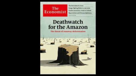 Capa da revista britânica anuncia “velório” da Amazônia