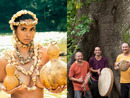 Héloa e Trio Manari representam povos indígenas, ribeirinhos e sons da floresta no Auditório Ibirapuera