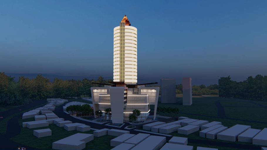  Além do hotel com 140 quartos, o complexo terá centro de convenções, shopping e atrações relacionadas à fé