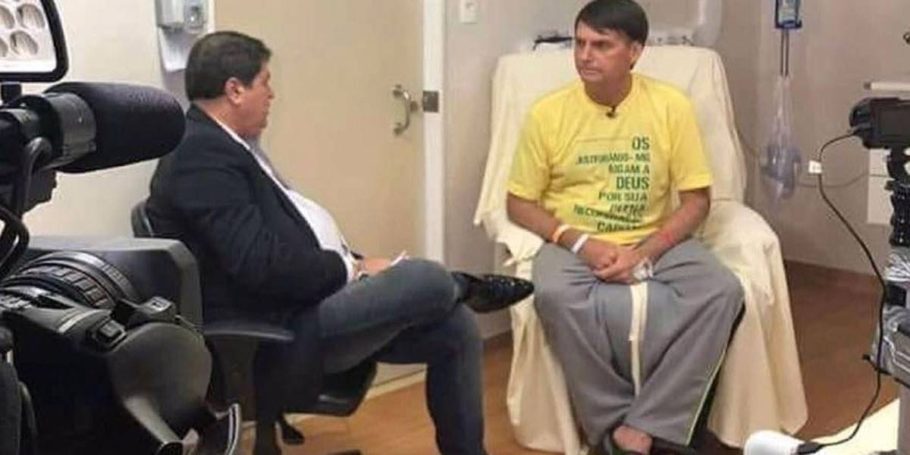  Datena durante entrevista com o presidente Jair Bolsonaro