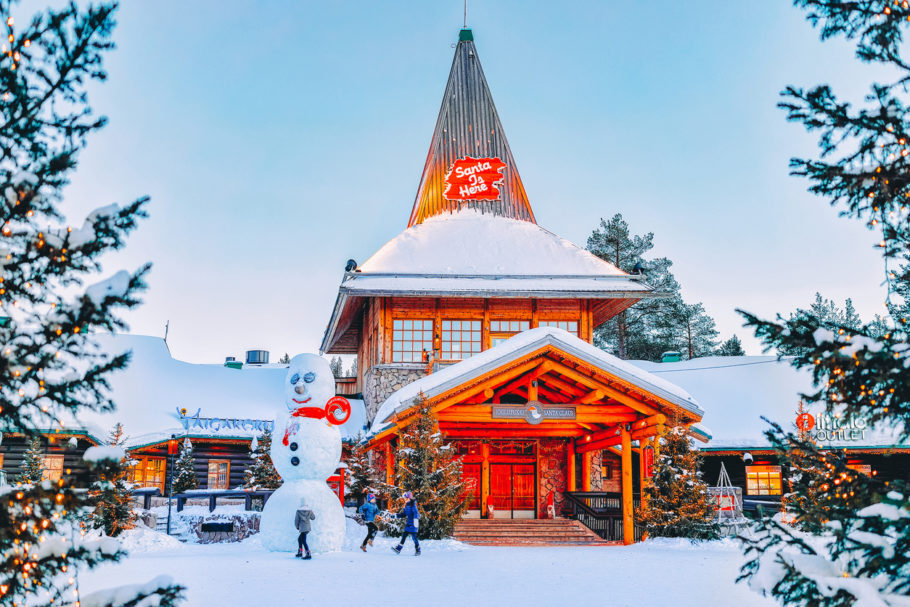 A vila da Papai Noel, na cidade de Rovaniemi, na região da Lapônia, na Finlândia
