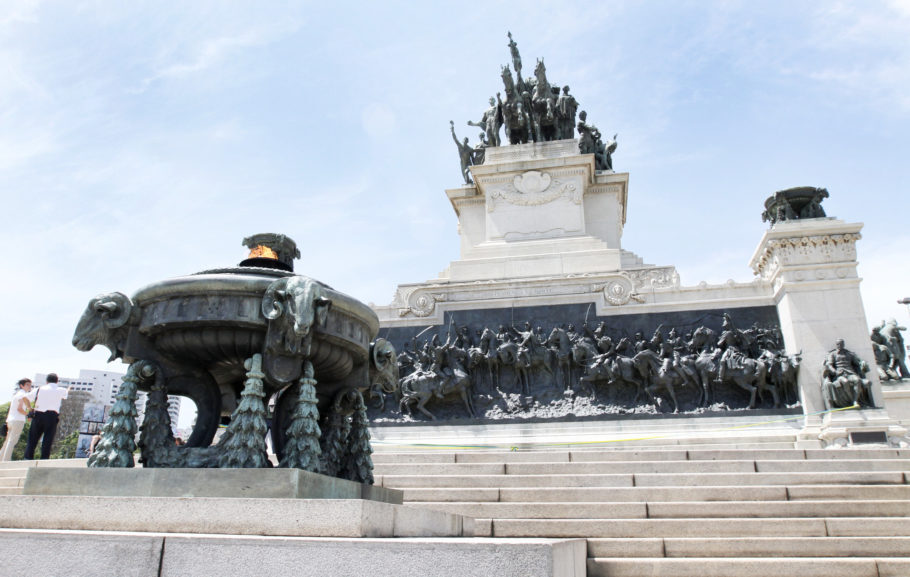 Monumento fica no local onde D. Pedro I proclamou a emancipação do Brasil de Portugal